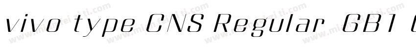 vivo type CNS Regular  GB1 0 GBpc E字体转换